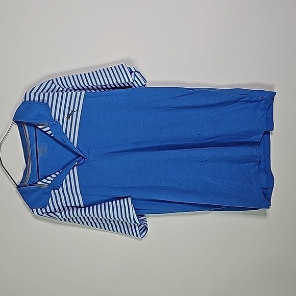 PUMA XL blue and white short sleeve dry cell polo shirt - Picture 1 of 8